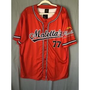 Maletta's Craft Hot Sauce Baseball Jersey NWT Red Size XXL Retro